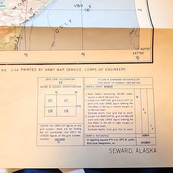1956 MAP OF SEWARD ALASKA ETC ARMY CORPS OF ENGINEERS - Picture 7 of 15